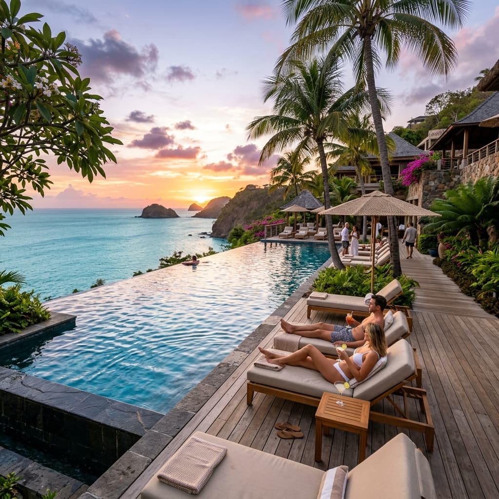 Relaxing by the water